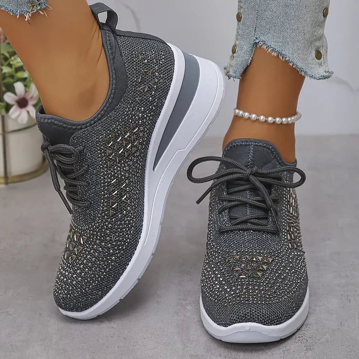 Giselle – Zapatillas ortopédicas con strass brillantes